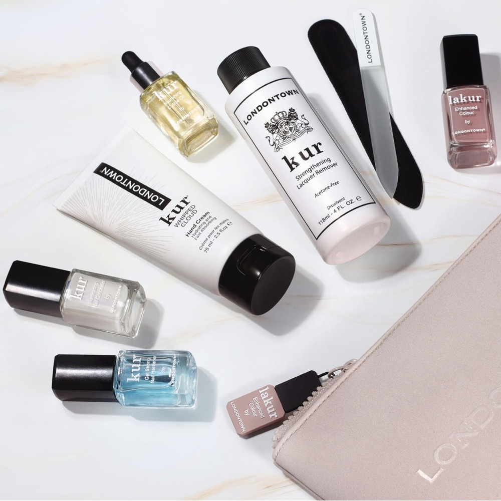 BRAND NEW Londontown Discover Nail Care Set with Pink Pouch